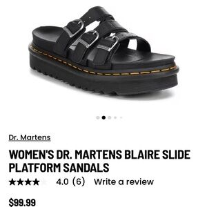 Dr. Martens Women's Black Blaire Platform Sandals (8.5)